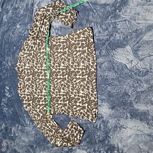 ❤️ Studio works long sleeve leopard Women's top petite XLARGE